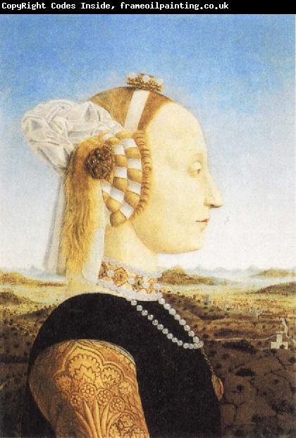 Piero della Francesca Ferderigo da Montefeltro's Wife Battista Sforza